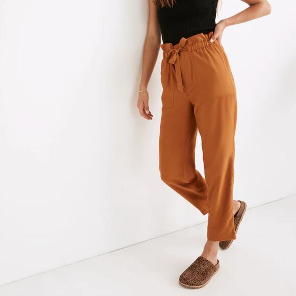 Madewell Ankle Pants in Warm Brown - Picture 1 of 8